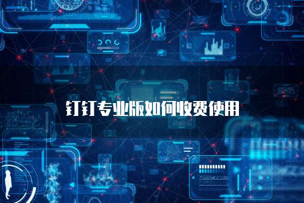 钉钉专业版如何收费使用