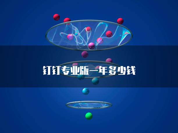 钉钉专业版一年多少钱