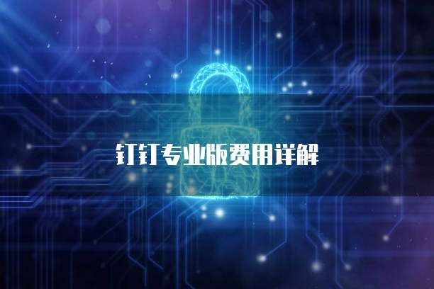 钉钉专业版费用详解