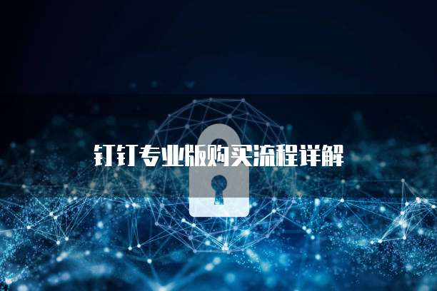 钉钉专业版购买流程详解