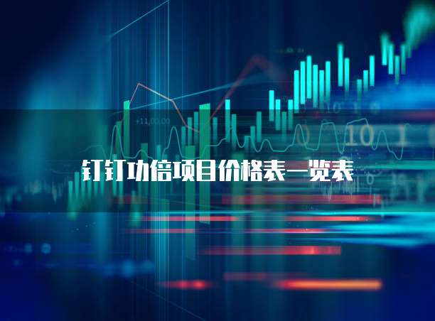 钉钉功倍项目价格表一览表