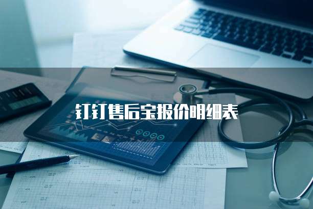 钉钉售后宝报价明细表