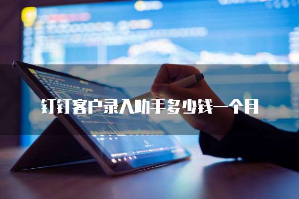 钉钉客户录入助手多少钱一个月