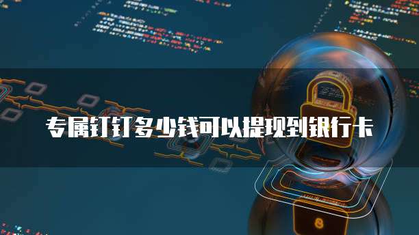 专属钉钉多少钱可以提现到银行卡