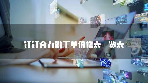 钉钉合力微工单价格表一览表