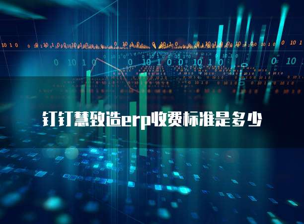钉钉慧致造erp收费标准是多少