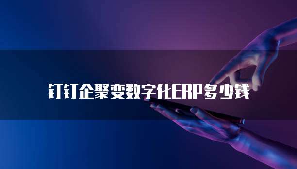 钉钉企聚变数字化ERP多少钱