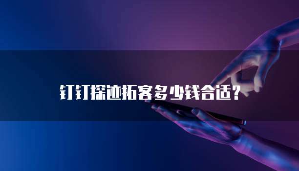 钉钉探迹拓客多少钱合适？