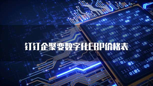 钉钉企聚变数字化ERP价格表