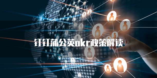 钉钉蒲公英OKR政策解读