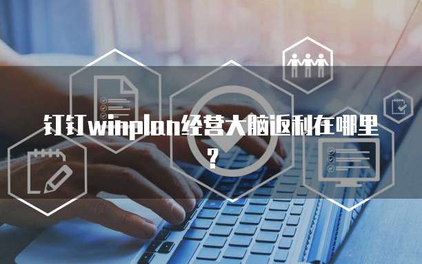 钉钉winplan经营大脑返利在哪里？