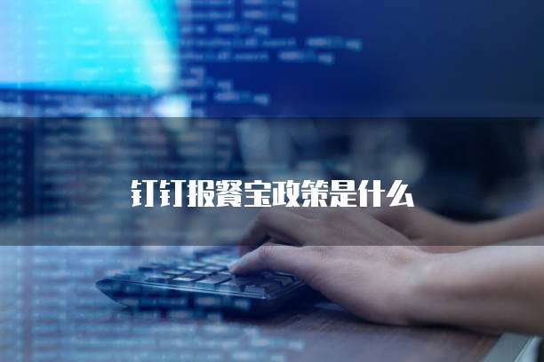 钉钉报餐宝政策是什么