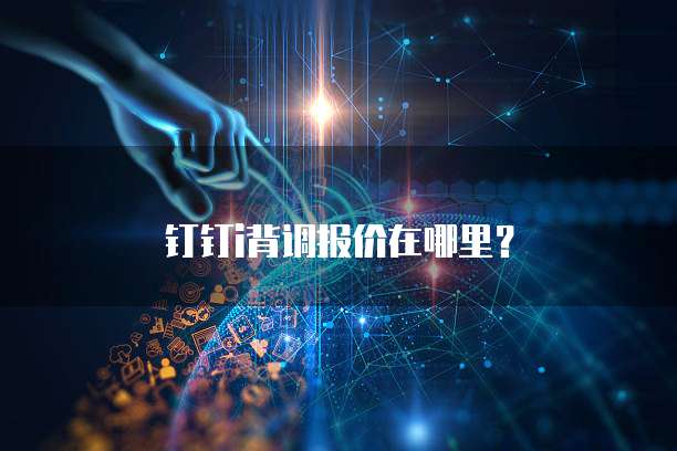 钉钉i背调报价在哪里?