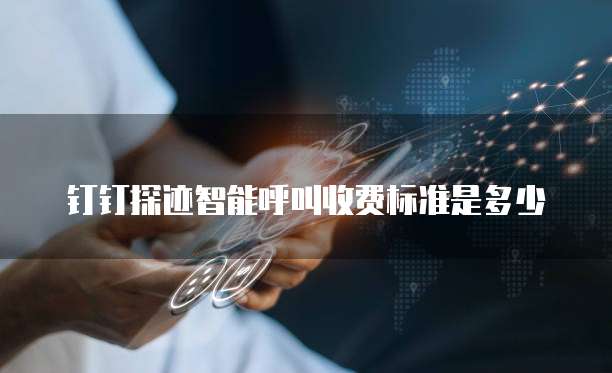 钉钉探迹智能呼叫收费标准是多少