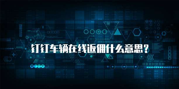 钉钉车辆在线返佣什么意思？