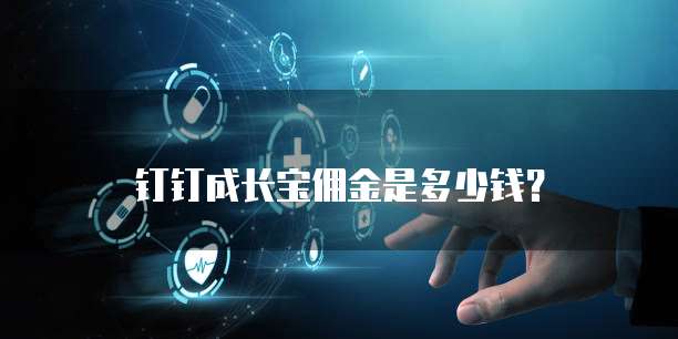 钉钉成长宝佣金是多少钱?
