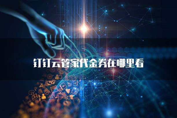 钉钉云管家代金券在哪里看