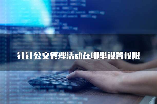 钉钉公文管理活动在哪里设置权限