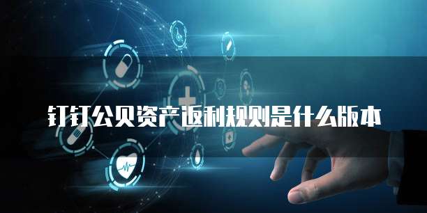 钉钉公贝资产返利规则是什么版本