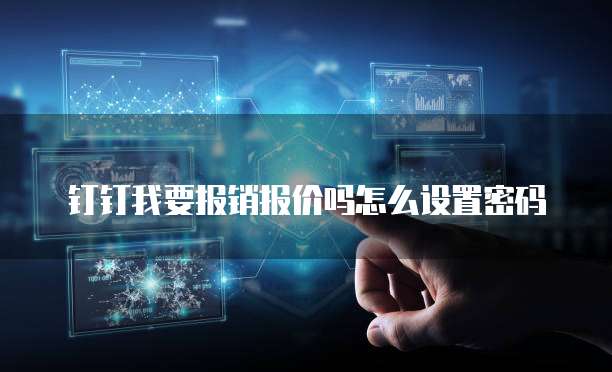 钉钉我要报销报价吗怎么设置密码