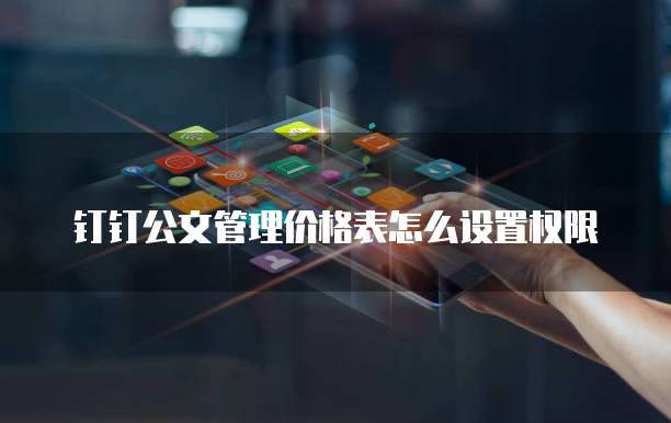 钉钉公文管理价格表怎么设置权限