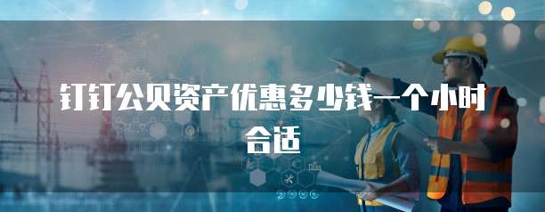 钉钉公贝资产优惠多少钱一个小时合适
