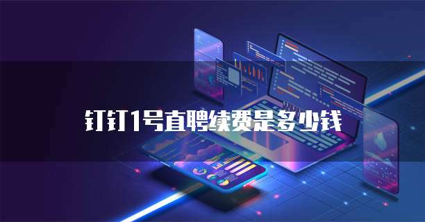 钉钉1号直聘续费是多少钱
