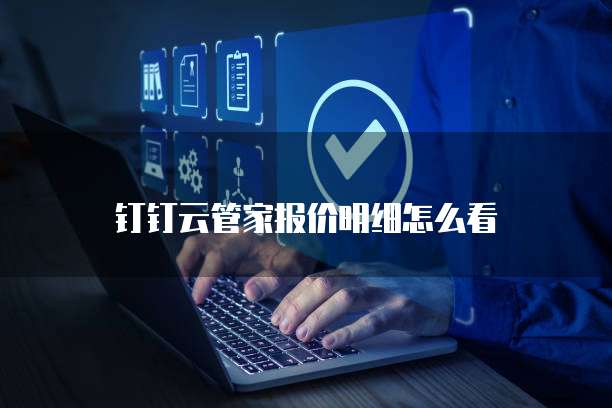 钉钉云管家报价明细怎么看