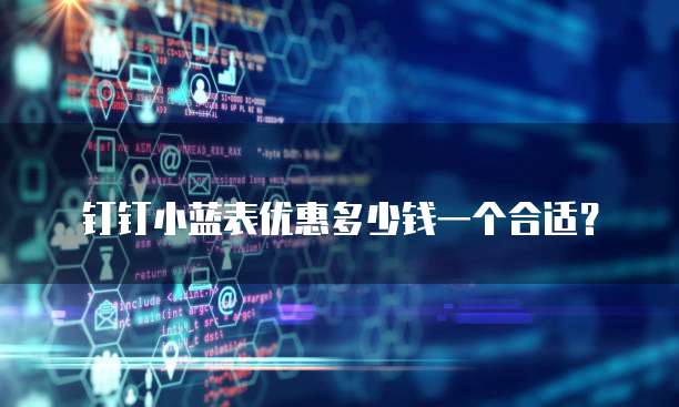钉钉小蓝表优惠多少钱一个合适？