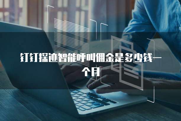 钉钉探迹智能呼叫佣金是多少钱一个月