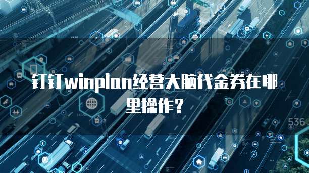 钉钉winplan经营大脑代金券在哪里操作？