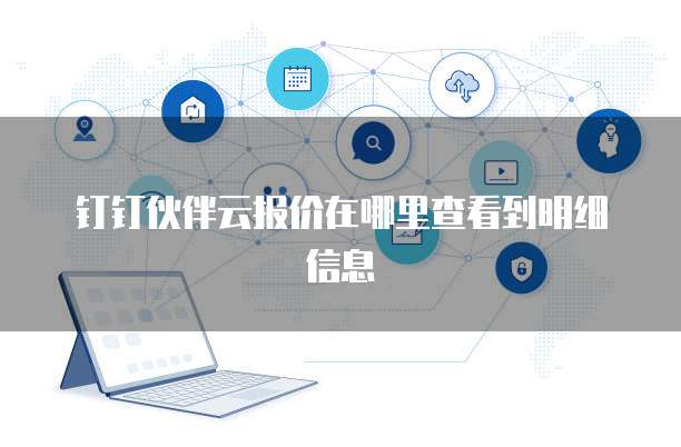 钉钉伙伴云报价在哪里查看到明细信息