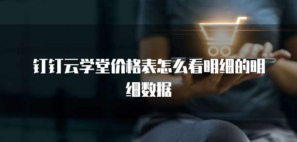 钉钉云学堂价格表怎么看明细的明细数据