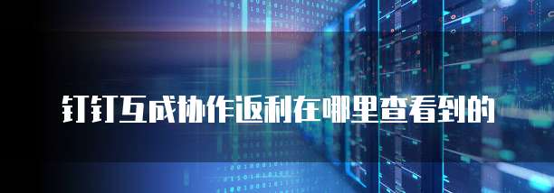 钉钉互成协作返利在哪里查看到的