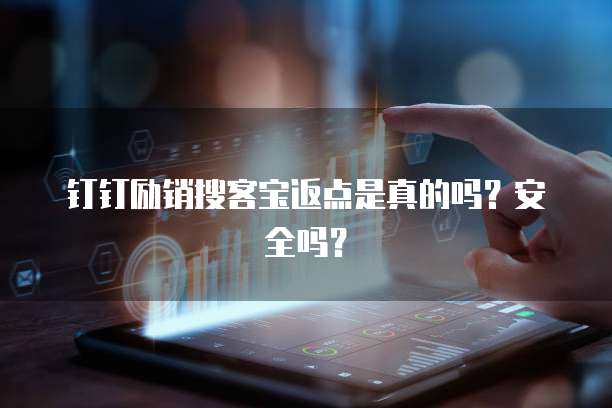 钉钉励销搜客宝返点是真的吗？安全吗？