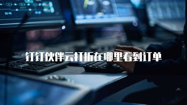 钉钉伙伴云打折在哪里看到订单