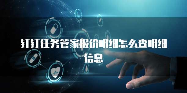 钉钉任务管家报价明细怎么查明细信息