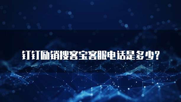 钉钉励销搜客宝客服电话是多少？