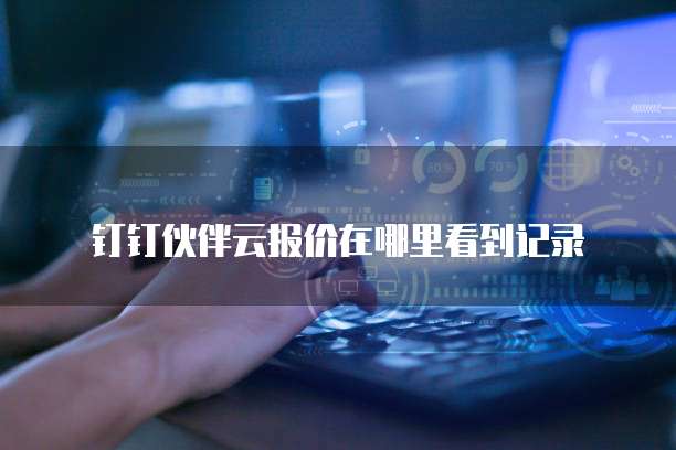 钉钉伙伴云报价在哪里看到记录