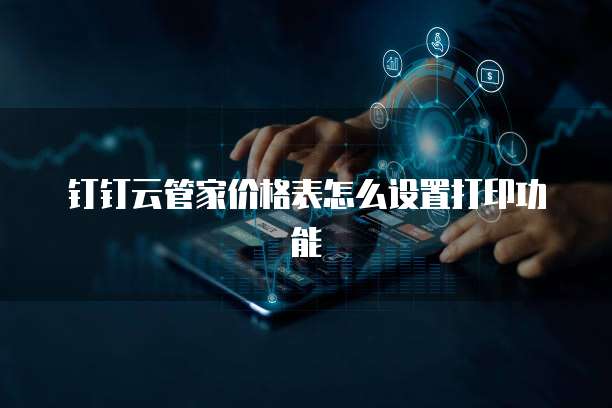 钉钉云管家价格表怎么设置打印功能