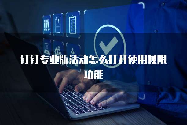 钉钉专业版活动怎么打开使用权限功能