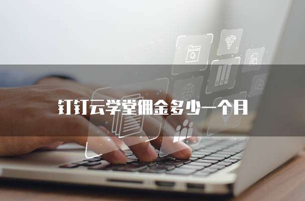 钉钉云学堂佣金多少一个月