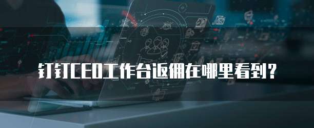 钉钉CEO工作台返佣在哪里看到?