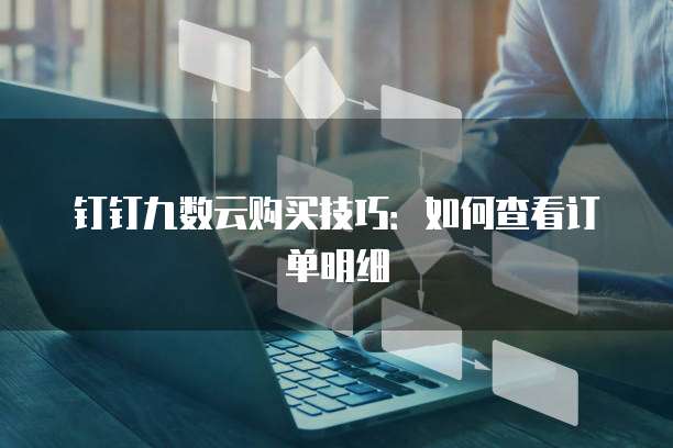钉钉九数云购买技巧：如何查看订单明细