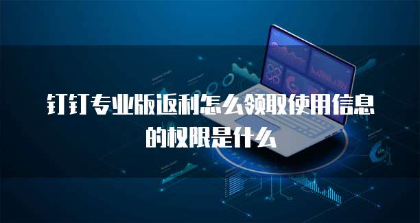 钉钉专业版返利怎么领取使用信息的权限是什么