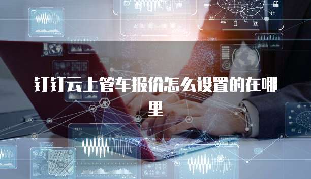 钉钉云上管车报价怎么设置的在哪里