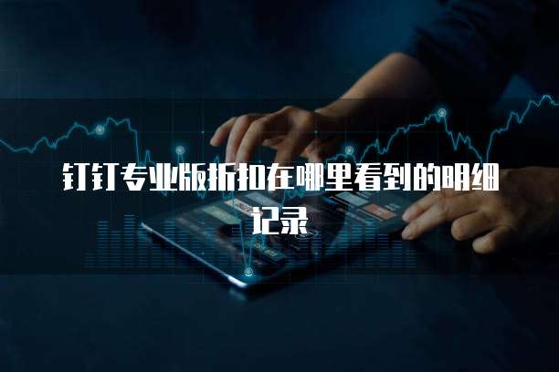 钉钉专业版折扣在哪里看到的明细记录
