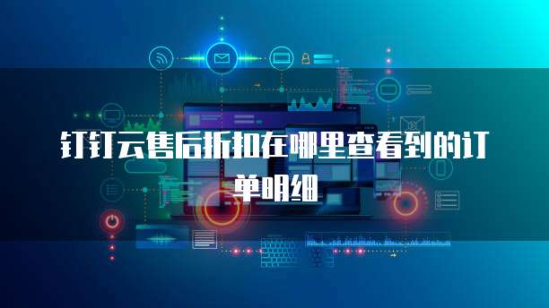 钉钉云售后折扣在哪里查看到的订单明细