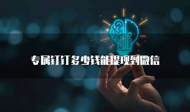 专属钉钉多少钱能提现到微信