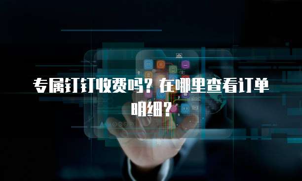专属钉钉收费吗?在哪里查看订单明细?